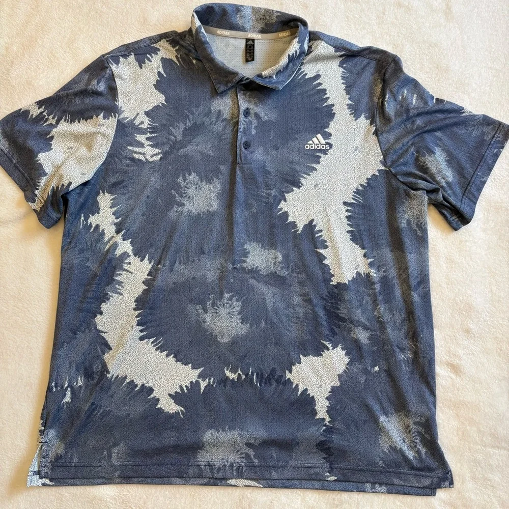 Adidas Flower Mesh Golf Polo Shirt size 2XL